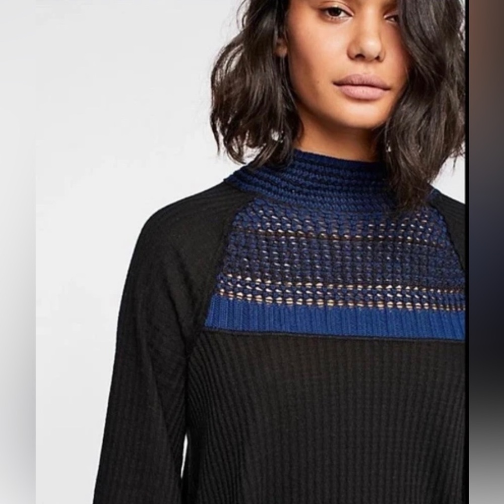 Free People Snow Day Thermal Mock Neck Top